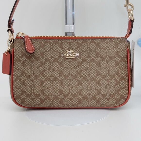 Coach CE698 Nolita 19 In Colorblock Micro Signature Canvas Clutch Purse Wristlet - Picture 3 of 9